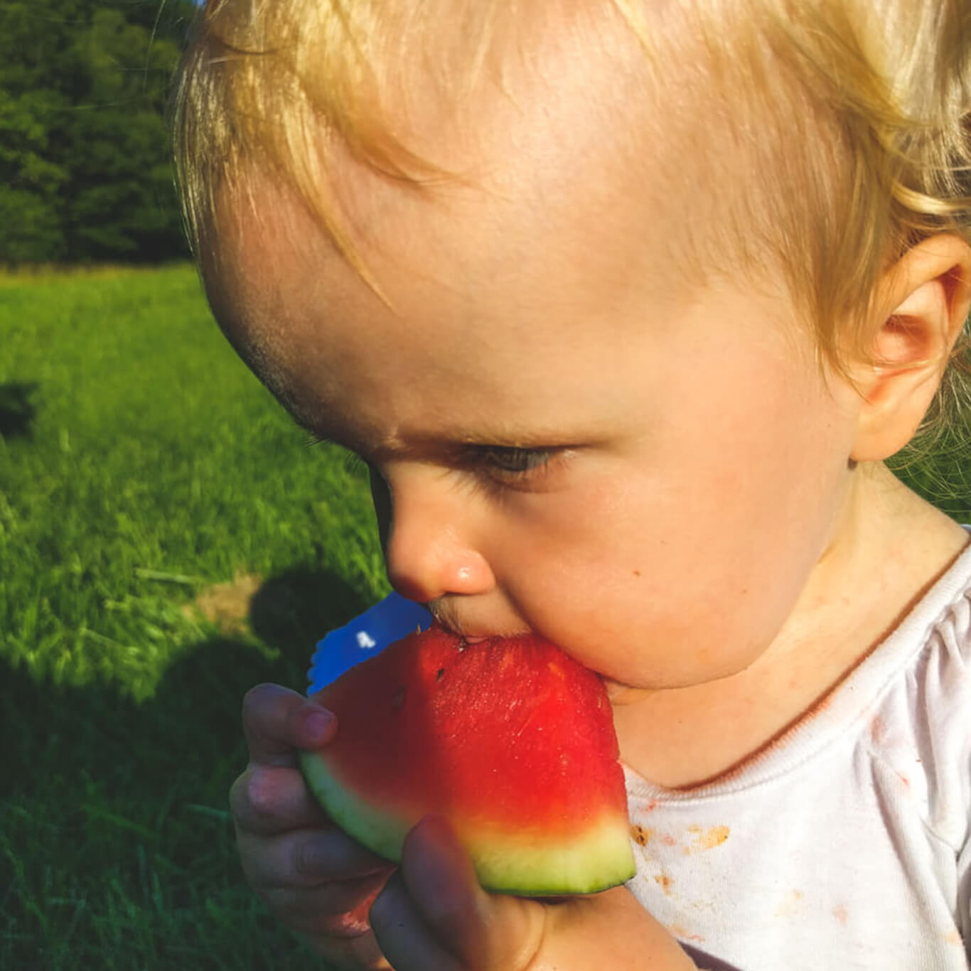 Child enjoying healthy food